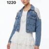 Denim Jacket with Lace Embellishments - TATU1220 Denim Jacket with Lace Embellishments - TATU1220