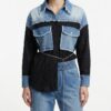 Premium Color-Block Denim Jacket & Jogger Set Premium Color-Block Denim Jacket & Jogger Set
