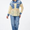 Premium Color-Block Denim Jacket & Jogger Set Premium Color-Block Denim Jacket & Jogger Set