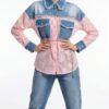Premium Color-Block Denim Jacket & Jogger Set Premium Color-Block Denim Jacket & Jogger Set