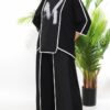 tg_88ecc64a19be332e Black Textured Two-Piece Set with White Trim