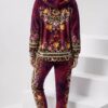 Premium Velvet Embroidered Tracksuit - Luxury Two-Piece Set