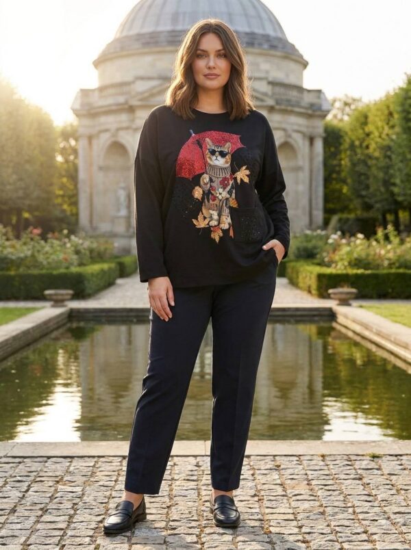 tg_ee1acd149e8b45d4 Premium Cat Print Sweatshirt - Wholesale Blouse 44-48