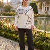 tg_0555cc15e2be03f1 Premium Black & White Striped Blouse - Wholesale