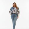 tg_730293149f836928 Premium Butterfly Print Blouse - Sizes 44-48