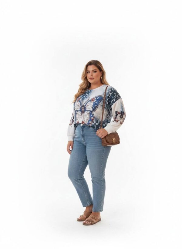 tg_476b504a447f33b0 Premium Butterfly Print Blouse - Sizes 44-48