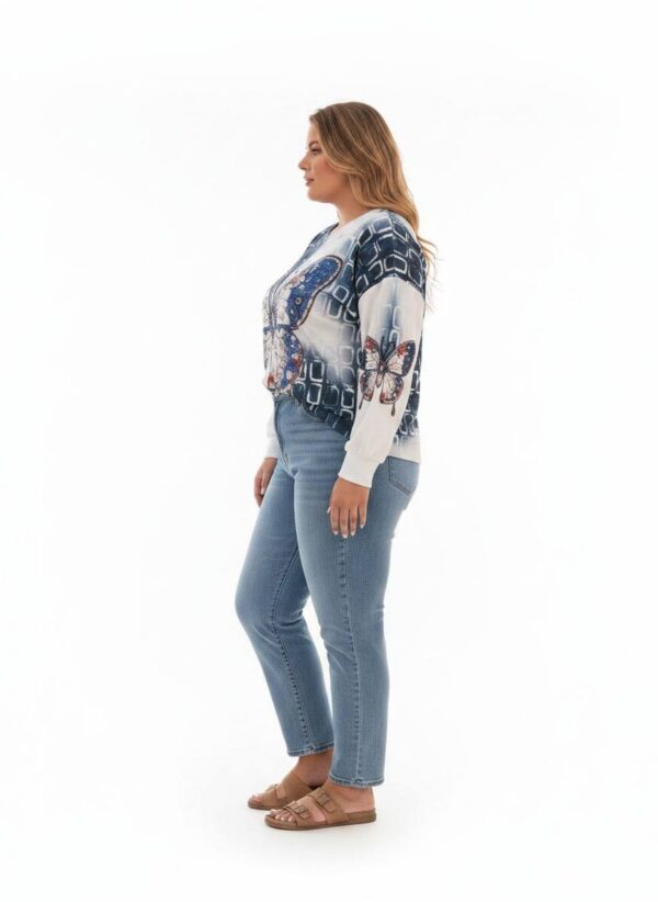 tg_e1951462bd829eae Premium Butterfly Print Blouse - Sizes 44-48