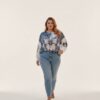 tg_a1976f7038d60404 Premium Butterfly Print Blouse - Sizes 44-48