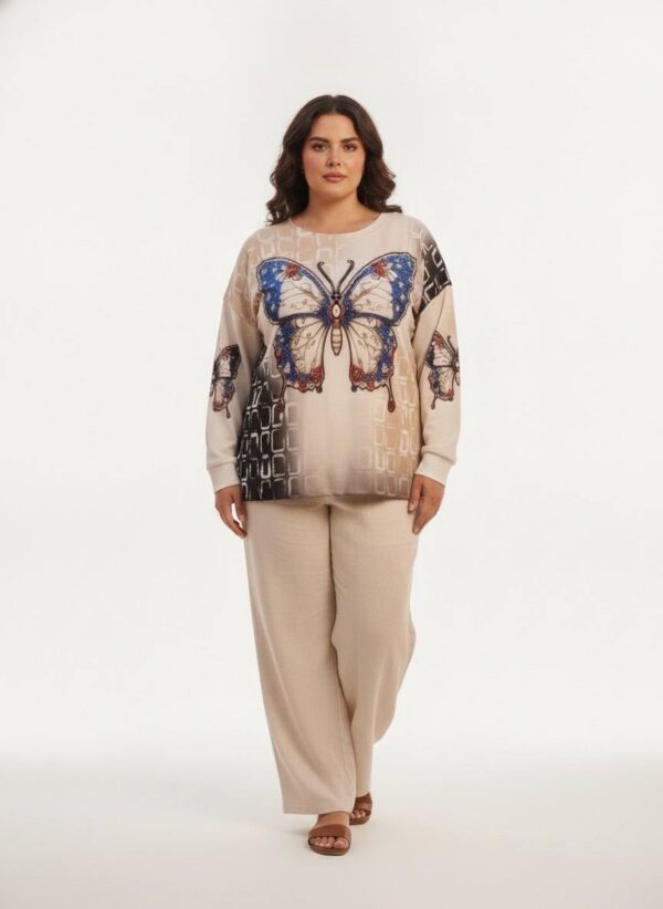 tg_241db5cf94e39ec1 Premium Butterfly Print Blouse - Sizes 44-48