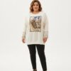 tg_a94df5fc2a13528c Premium Cream Graphic Blouse with Striped Sleeves