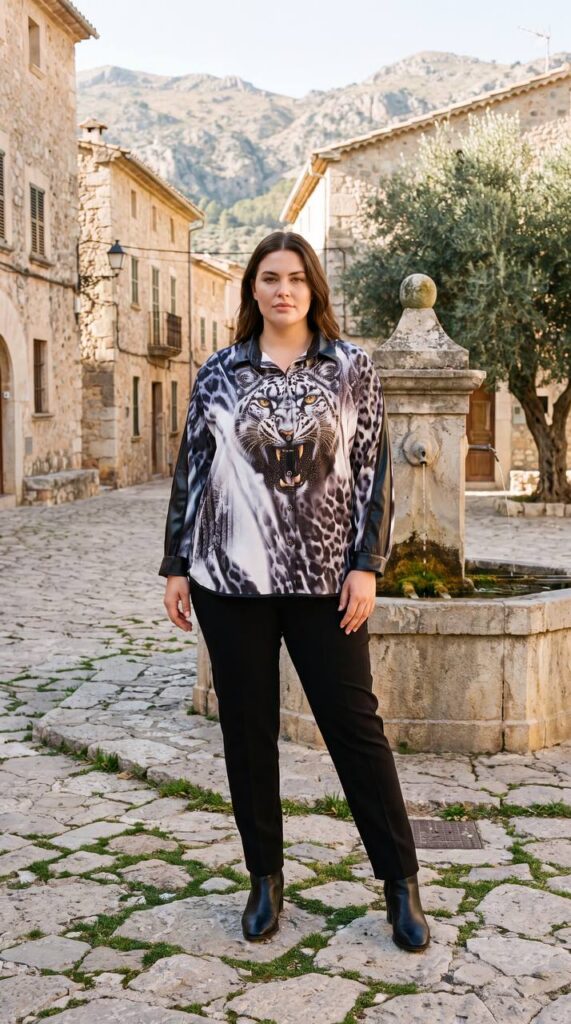 Premium Animal Print Silk Shirt