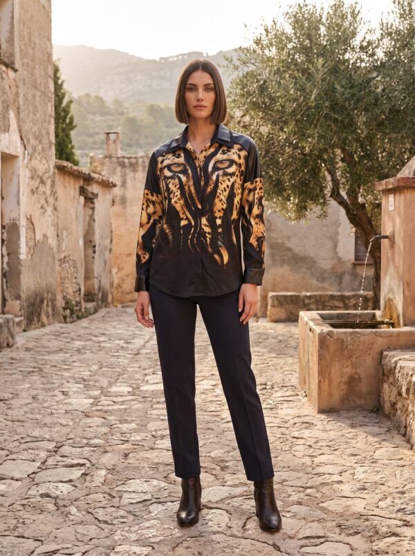 Premium Tiger Print Silk Shirt