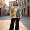 tg_09febe2d23bd042b Premium Printed Jacket with Black Trousers Set