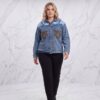 tg_00547a2859e740f0 Premium Denim Jacket with Embroidered Pockets