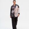 tg_0fbb99bb9653f58d Mixed Pattern Button-Up Shirt