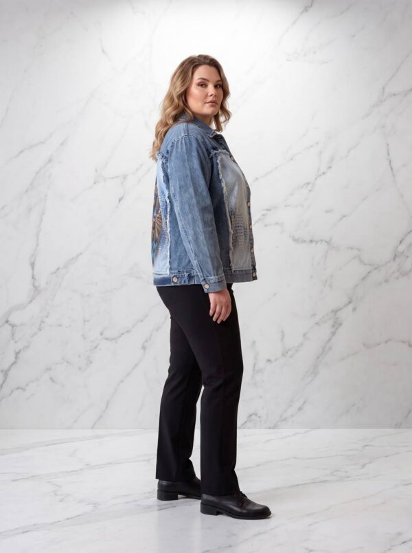 Premium Denim Jacket with Graphic Print