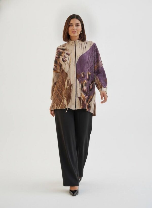 tg_324532d313c47cd5 Premium Mixed Print Zip-Up Jacket with Coordinating Trousers