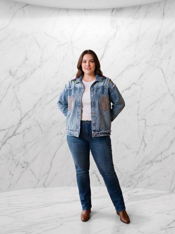 tg_46d0884ca10b4d06 Premium Denim Jacket with Mesh Pockets