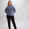 tg_52ef705a232b9e04 Premium Denim Jacket with Embroidered Pockets
