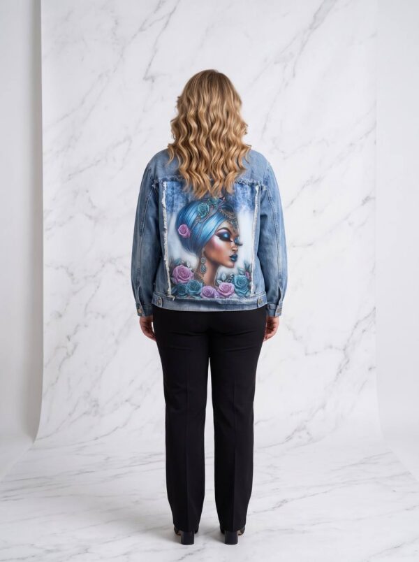 tg_60e3a32a5fe3ccbe Premium Denim Jacket with Artistic Print