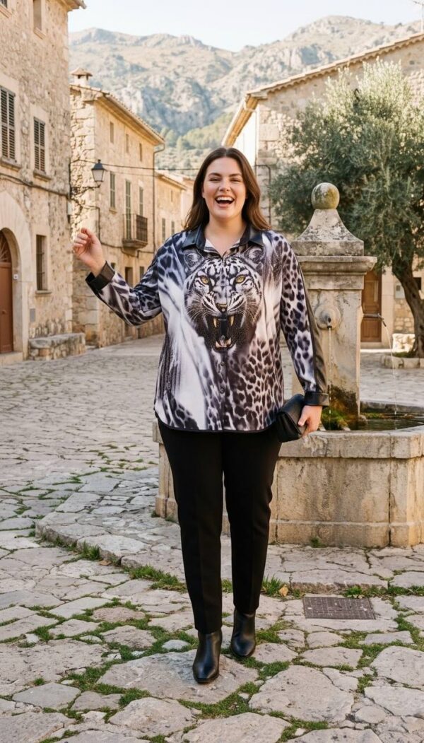Premium Animal Print Silk Shirt