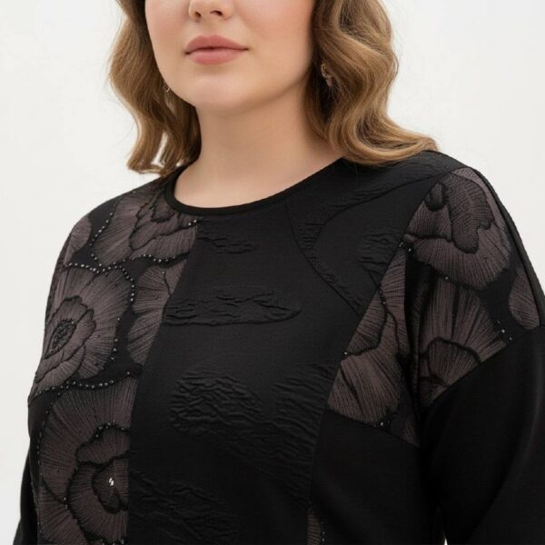 tg_8735ee3f38e44277 Premium Black Floral Dress
