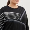 tg_95c450c89bb10f58 Premium Black & White Striped Blouse - Wholesale