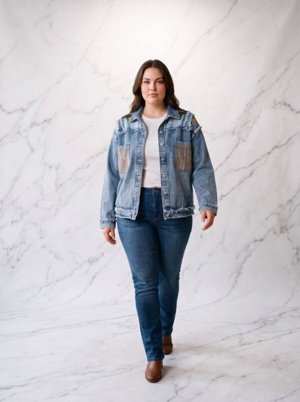 tg_9d2b4b9cbceb4df0 Premium Denim Jacket with Mesh Pockets