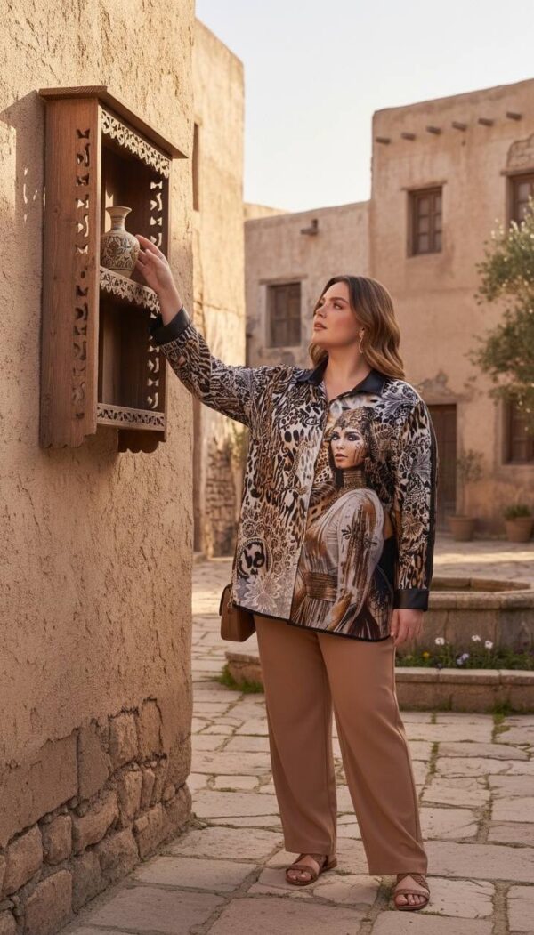 tg_a83886d6c9f3a634 Premium Egyptian-Inspired Patterned Shirt