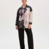 tg_aa3af1b11a8e36b5 Mixed Pattern Button-Up Shirt