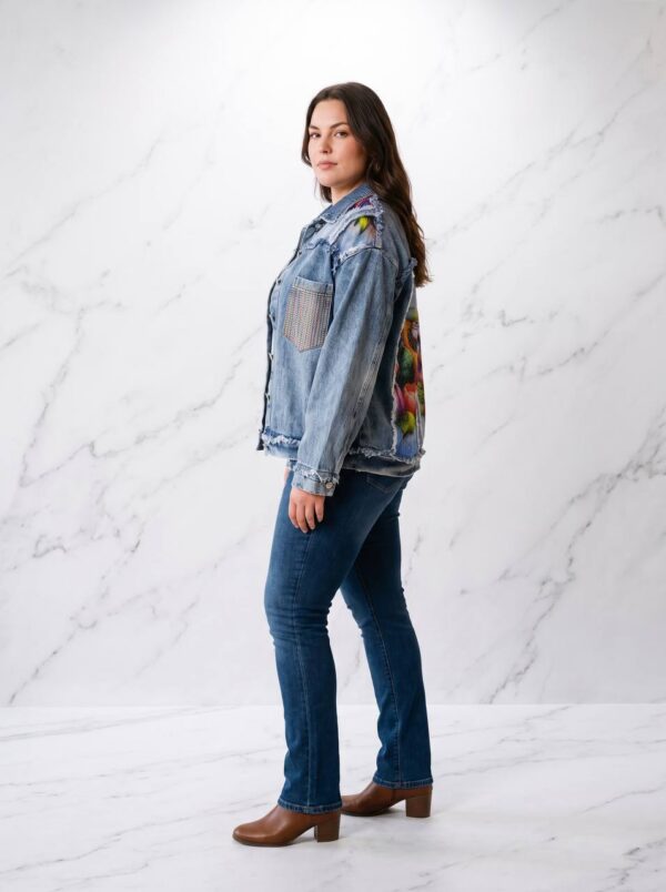 Premium Denim Jacket with Mesh Pockets