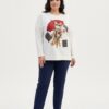 tg_c3399a79fde52f59 Premium Cat Print Sweatshirt - Wholesale Blouse 44-48