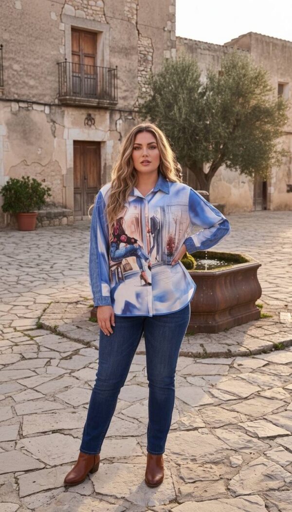 Premium Blue Graphic Shirt