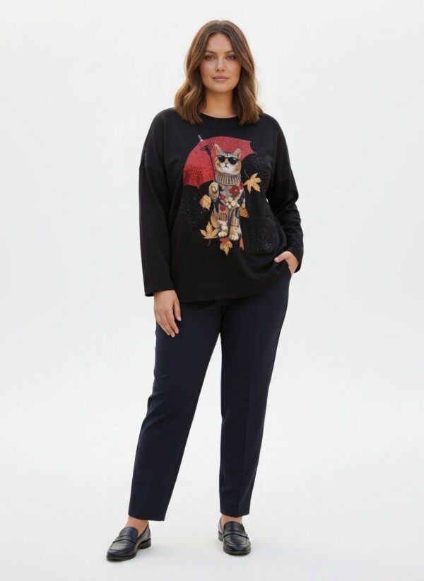 tg_ea3c927aac5fa75a Premium Cat Print Sweatshirt - Wholesale Blouse 44-48