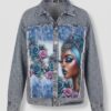 tg_ed4775f3d067b4e9 Premium Denim Jacket with Artistic Print