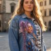 tg_f4a211ea63305dd4 Premium Denim Shirt with Graphic Print