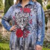 tg_885a1d2dbcf78993 Premium Denim Leopard Rose Print Shirt