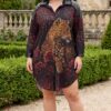 tg_86473e3ad221247e Premium Animal Print Dress with Floral Embellishments