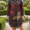 tg_c243f042a92b4d3e Premium Leopard Floral Shirt Dress