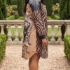 tg_3693903389f80ef9 Premium Animal Print Shirt Dress with Motivational Graphics