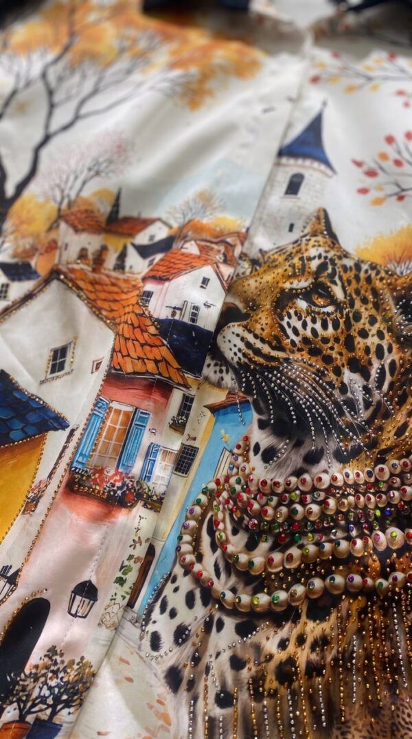 tg_617720205a836174 Premium Autumn Village Artistic Button-Up Shirt