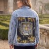 tg_b440d74219b666be Premium Denim Jacket with Tiger Graphic Print