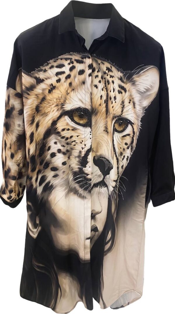 tg_49ec830a0f3191f8 Premium Animal Print Shirt Dress