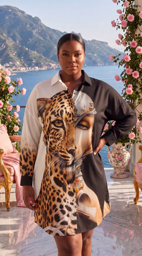 tg_27bc770396053a09 Premium Leopard Print Shirt with Floral Design