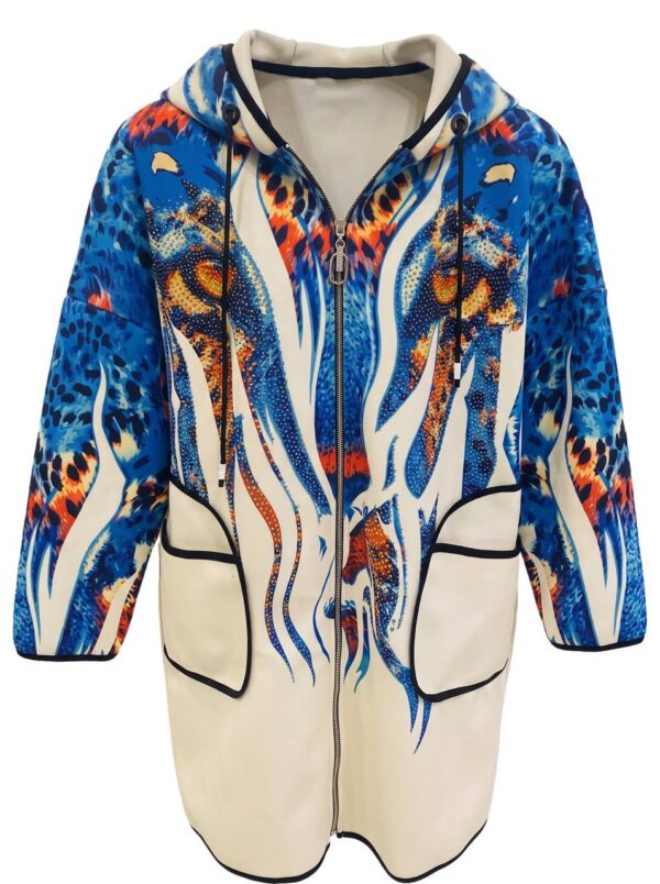 Premium Printed Coat with Abstract Pattern