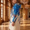 Premium Printed Coat with Abstract Pattern