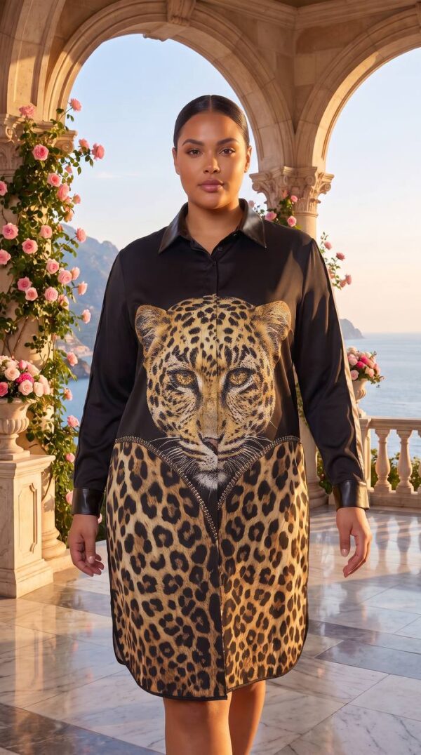 tg_7a21c575a037665f Premium Leopard Print Shirt Dress