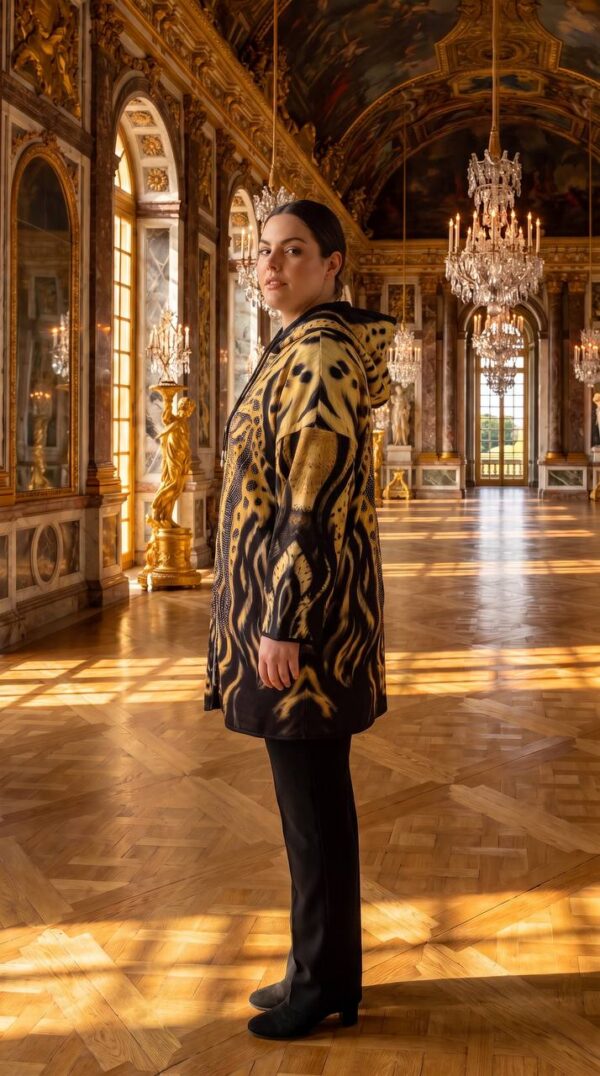 Premium Animal Print Hooded Coat