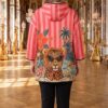 tg_bf432d005a3a3400 Premium Striped Hooded Coat with Artistic Animal Print