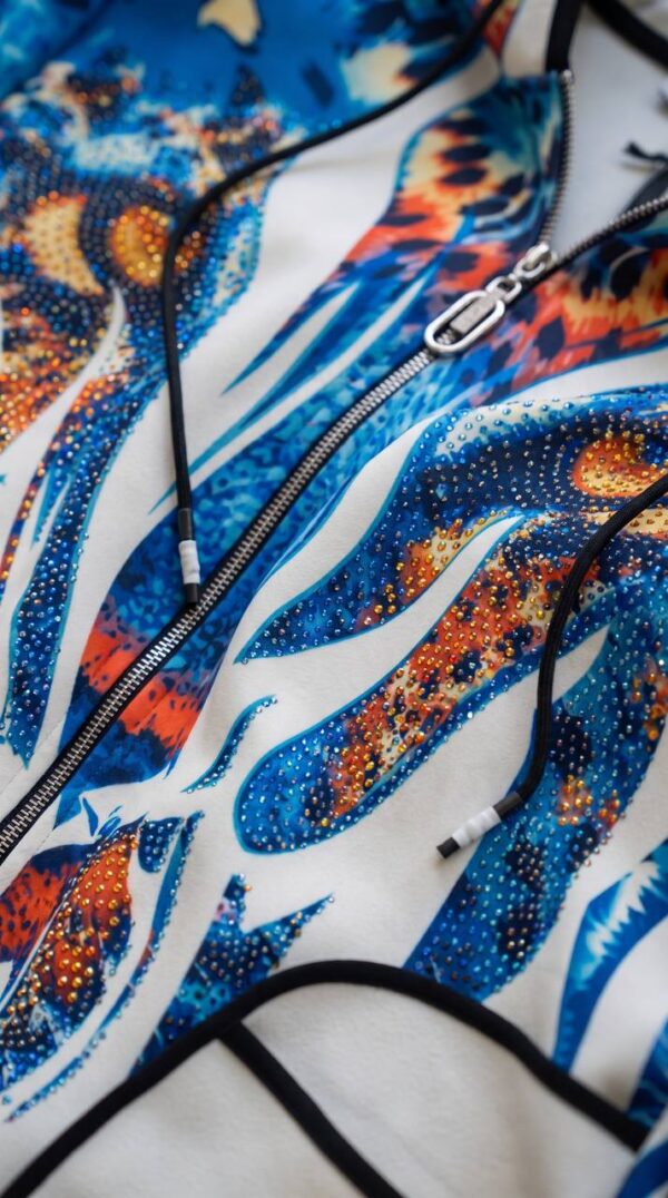 Premium Printed Coat with Abstract Pattern